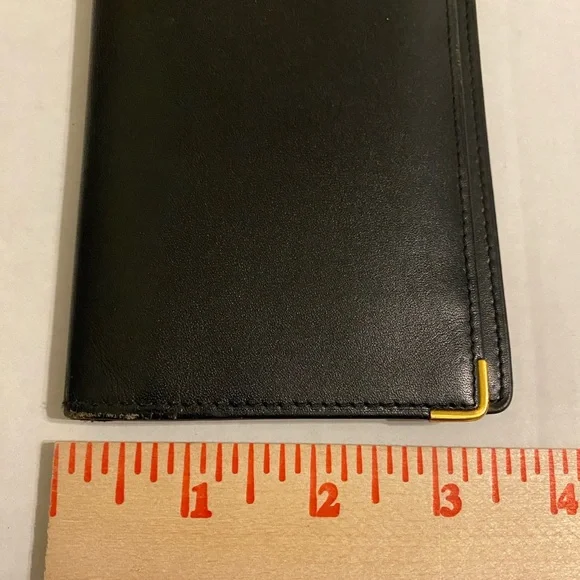 Dunhill Black Gold Trim Long Bifold Wallet - Picture 10 of 14